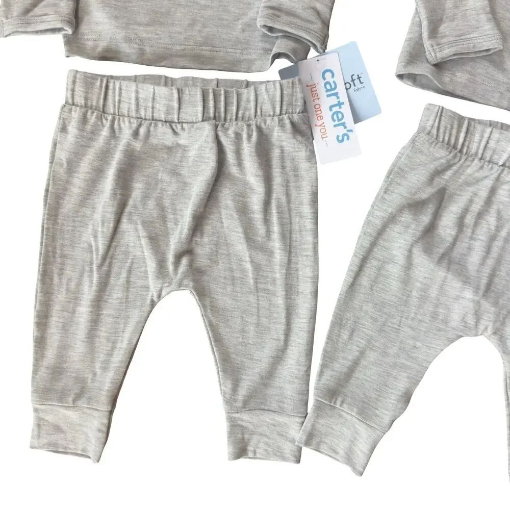 Carter’s Baby 2 Pack Outfit‎ Set Gray Long Sleeve Top Pants 3 Month NWT